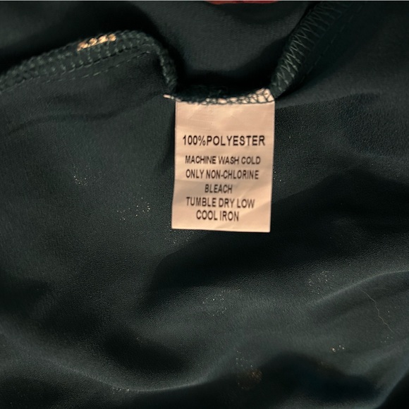 Paper moon Deep Green + Gold Polka Dot Tank Blouse - Size S (Petite) - Picture 4 of 6